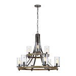 Люстра с цилиндрическим плафонами из толстого волнистого стекла в индустриальном стиле Feiss варинант исполнения - 2 | Loft Concept в Кирове