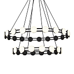 Люстра двухъярусная с круглыми светодиодными источниками света Maxine Light варинант исполнения - 2 | Loft Concept в Кирове