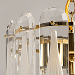 Люстра многоярусная с овальными прозрачными подвесками 28 см Harmonica варинант исполнения - 7 | Loft Concept в Кирове