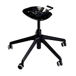 Стул с мягкой синей обивкой из велюра и подъемно-поворотным механизмом на черных колесиках Harper Blue варинант исполнения - 4 | Loft Concept в Кирове