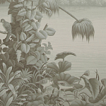 Обои ручная роспись Le Brésil Crystal Grey варинант исполнения - 2 | Loft Concept в Кирове