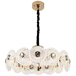 Люстра с декором из круглых рельефных пластин из хрусталя Decorative Glass Discs Chandelier 82 варинант исполнения - 2 | Loft Concept в Кирове
