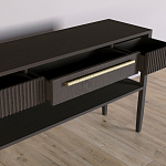 Дизайнерская Консоль с полкой и ящиком Primo Темный орех варинант исполнения - 7 | Loft Concept в Кирове