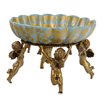 Чаша с орнаментом на бронзовых ножках в виде ангелов Eden Garden варинант исполнения - 2 | Loft Concept в Кирове