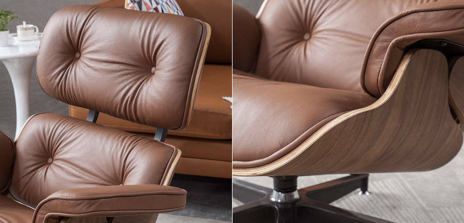 Кресло Eames Lounge Chair & Ottoman light brown Кресло Eames Lounge Chair & Ottoman light brown - Loft-Concept в Кирове