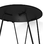 Стол журнальный с круглой столешницей из стекла Gold and Black Marble варинант исполнения - 5 | Loft Concept в Кирове