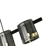 Подвесной светильник светодиодный с 5-ю цилиндрическими плафонами светло-серого цвета из стекла и стали Andrea Сhandelier Grey варинант исполнения - 3 | Loft Concept в Кирове