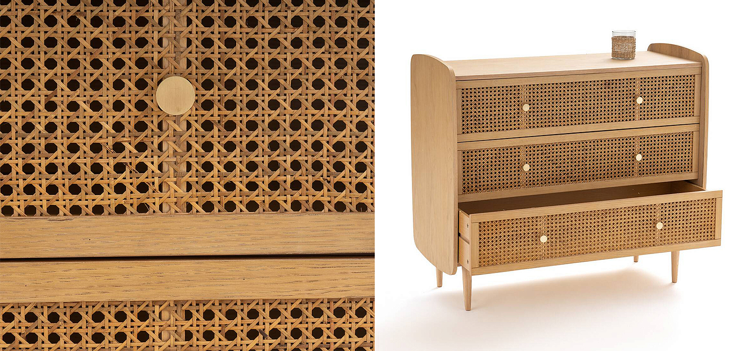 Комод с 3-мя ящиками из плетеного ротанга Aelius Rattan Wicker Chest of drawers Комод с 3-мя ящиками из плетеного ротанга Aelius Rattan Wicker Chest of drawers - Loft-Concept в Кирове
