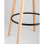 Пластиковый барный стул на ножках из массива бука Eames White варинант исполнения - 4 | Loft Concept в Кирове