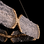 Люстра прямоугольная с текстурным природным рисунком IceFlame варинант исполнения - 3 | Loft Concept в Кирове