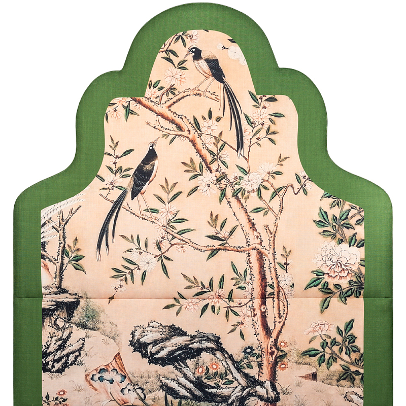 Изголовье для кровати Beige and Green Chinoiserie Зеленый Бежевый в Кирове | Loft Concept 