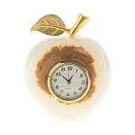 Часы настольные в виде яблока из натурального камня Оникс Stone Clock варинант исполнения - 5 | Loft Concept в Кирове