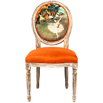 Стул из натурального бука оранжевое с цветным принтом Impressionism in Color варинант исполнения - 1 | Loft Concept в Кирове