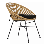 Стул круглый с ротанговым плетением Round Wicker Stool варинант исполнения - 1 | Loft Concept в Кирове