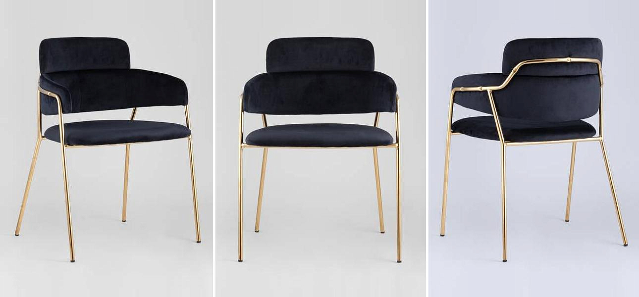 Polina chair Тёмно-синий Велюр Polina chair Тёмно-синий Велюр - Loft-Concept в Кирове