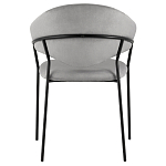 Серый стул с обивкой из искусственной замши Alexis варинант исполнения - 4 | Loft Concept в Кирове