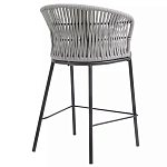 Стул барный с декоративным плетением на спинке и подлокотниках Chair Weave варинант исполнения - 3 | Loft Concept в Кирове