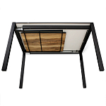 Стол обеденный раздвижной с прямоугольной столешницей на четырех черных ножках Blair варинант исполнения - 5 | Loft Concept в Кирове