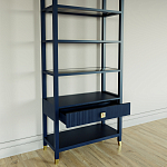 Стеллаж Elsa Dreams Blue со стеклянными полками и ящиком варинант исполнения - 3 | Loft Concept в Кирове