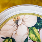 Стул светло-серый из натурального бука с изображением птиц и цветов Blooming Red Birds варинант исполнения - 5 | Loft Concept в Кирове