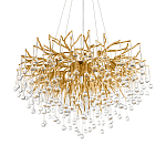 Люстра подвесная с прозрачными стеклянными подвесками в форме капель Диаметр 80 см Droplet Chandelier варинант исполнения - 14 | Loft Concept в Кирове