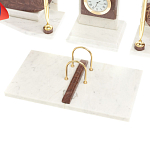 Настольный письменный набор из мрамора и лемезита с гербом и флагом России Marble Accessory варинант исполнения - 4 | Loft Concept в Кирове