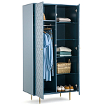 Шкаф двухдверный Scale Ornament Blue Wardrobe варинант исполнения - 5 | Loft Concept в Кирове