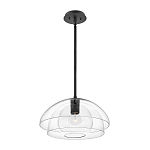 Подвесной светильник с прозрачным двойным стеклянным плафоном в форме купола и внутренней сферой Hinkley варинант исполнения - 2 | Loft Concept в Кирове