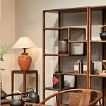 Стеллаж деревянный с полками для хранения Moon Walnut Furniture варинант исполнения - 2 | Loft Concept в Кирове