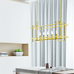 Подвесной светильник прямоугольный 5-ти ламповый Linear Kitchen Light варинант исполнения - 3 | Loft Concept в Кирове