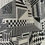 Мебельная ткань Шенилл черно-белый принт 280 см T3-44 варинант исполнения - 2 | Loft Concept в Кирове