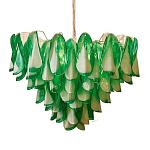 Люстра из стеклянных зеленых лепестков Petalled Illuminator варинант исполнения - 1 | Loft Concept в Кирове