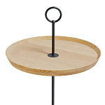 Pin журнальный столик с кольцом из натурального дуба и бетона варинант исполнения - 1 | Loft Concept в Кирове