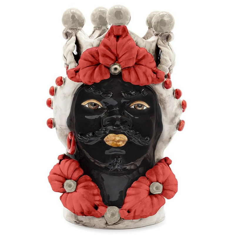 Ваза Vase Moro Man Eve Red Черный Бежевый Красный Ваза Vase Moro Man Eve Red Черный Бежевый Красный в Кирове | Loft Concept