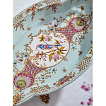 Блюдо овальное из голубого фарфора с ручками в виде бабочек и цветочным рисунком Blue Garden варинант исполнения - 8 | Loft Concept в Кирове