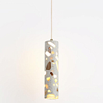 Подвесной светильник с цилиндрическим белым бетонным плафоном Terrazzo Light варинант исполнения - 1 | Loft Concept в Кирове
