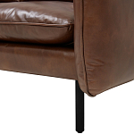 Трехместный кожаный диван на ножках темно-коричневый Tailler Sofa Brown варинант исполнения - 4 | Loft Concept в Кирове