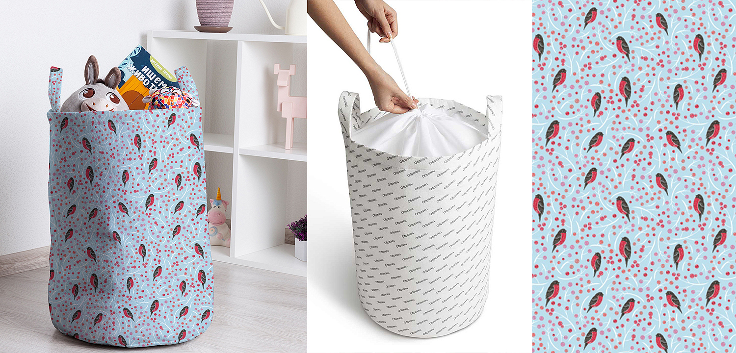 Корзина Bullfinches Pattern Basket Корзина Bullfinches Pattern Basket - Loft-Concept в Кирове