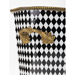 Фарфоровое кашпо Black and white square варинант исполнения - 5 | Loft Concept в Кирове