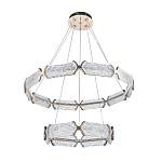 Люстра с 2-мя кольцами с текстурным природным рисунком IceFlame варинант исполнения - 9 | Loft Concept в Кирове