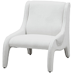 Дизайнерское кресло белое в мягкой велюровой обивке Granger Armchair White варинант исполнения - 1 | Loft Concept в Кирове