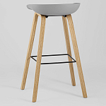 Барный стул на ножках из натурального дерева Boras Grey варинант исполнения - 5 | Loft Concept в Кирове