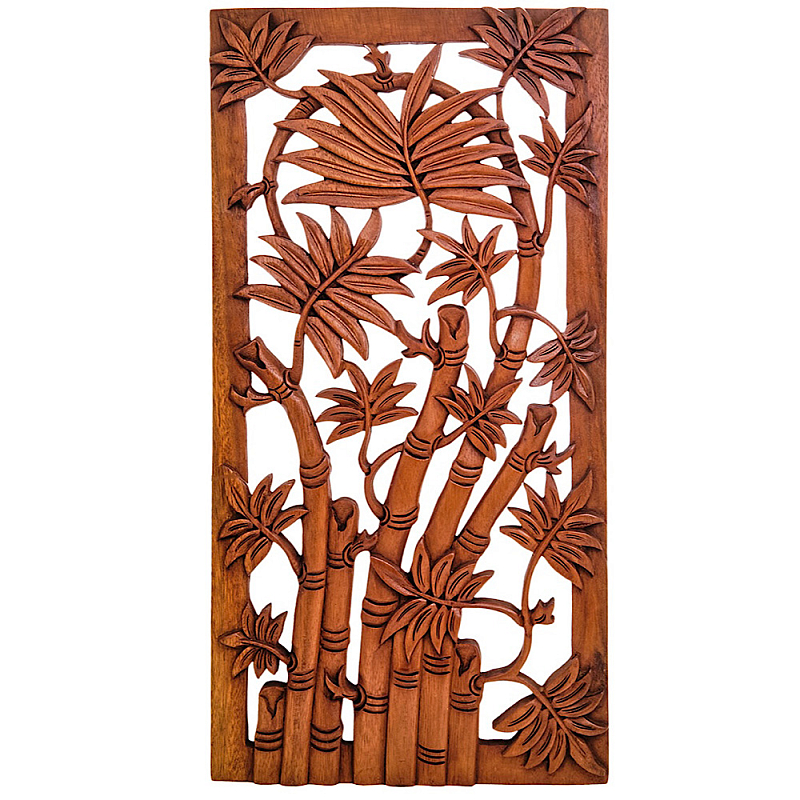 Панно из дерева Bamboos Panel With Trees Коричневый в Кирове | Loft Concept 
