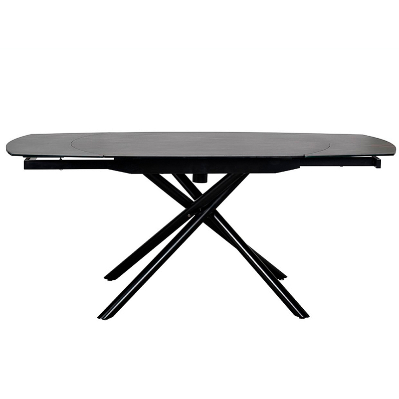 Стол обеденный раскладной круглый Folding Ceramic Table Черный Стол обеденный раскладной круглый Folding Ceramic Table Черный в Кирове | Loft Concept