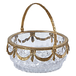 Корзиночка из прозрачного стекла с бронзовой ручкой Eden Garden варинант исполнения - 2 | Loft Concept в Кирове