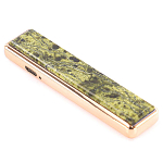 Зажигалка электронная с накладкой из натурального камня Змеевик и с USB проводом для зарядки Stone Lighters варинант исполнения - 1 | Loft Concept в Кирове