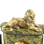 Настольный письменный набор из змеевика и бронзы с декором в виде льва Successful Leader варинант исполнения - 3 | Loft Concept в Кирове