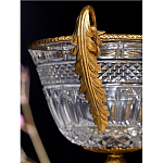 Чаша из прозрачного стекла с ручками и ободком из бронзы Eden Garden варинант исполнения - 3 | Loft Concept в Кирове