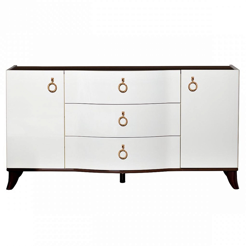 Комод White Classic Белый Золотой Белый Коричневый Комод White Classic Белый Золотой Белый Коричневый в Кирове | Loft Concept