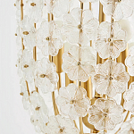 Подвесной светильник декорированный цветами из стекла Lightness of Flowers варинант исполнения - 2 | Loft Concept в Кирове